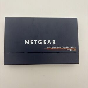 Netgear ProSafe GS108 V3 8 Port Gigabit Ethernet Network Switch Hub Adapter